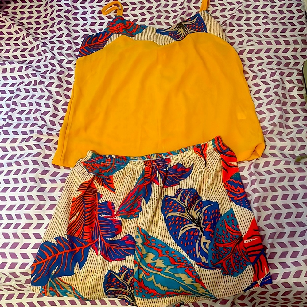 Multi Color short set very thin for hot days